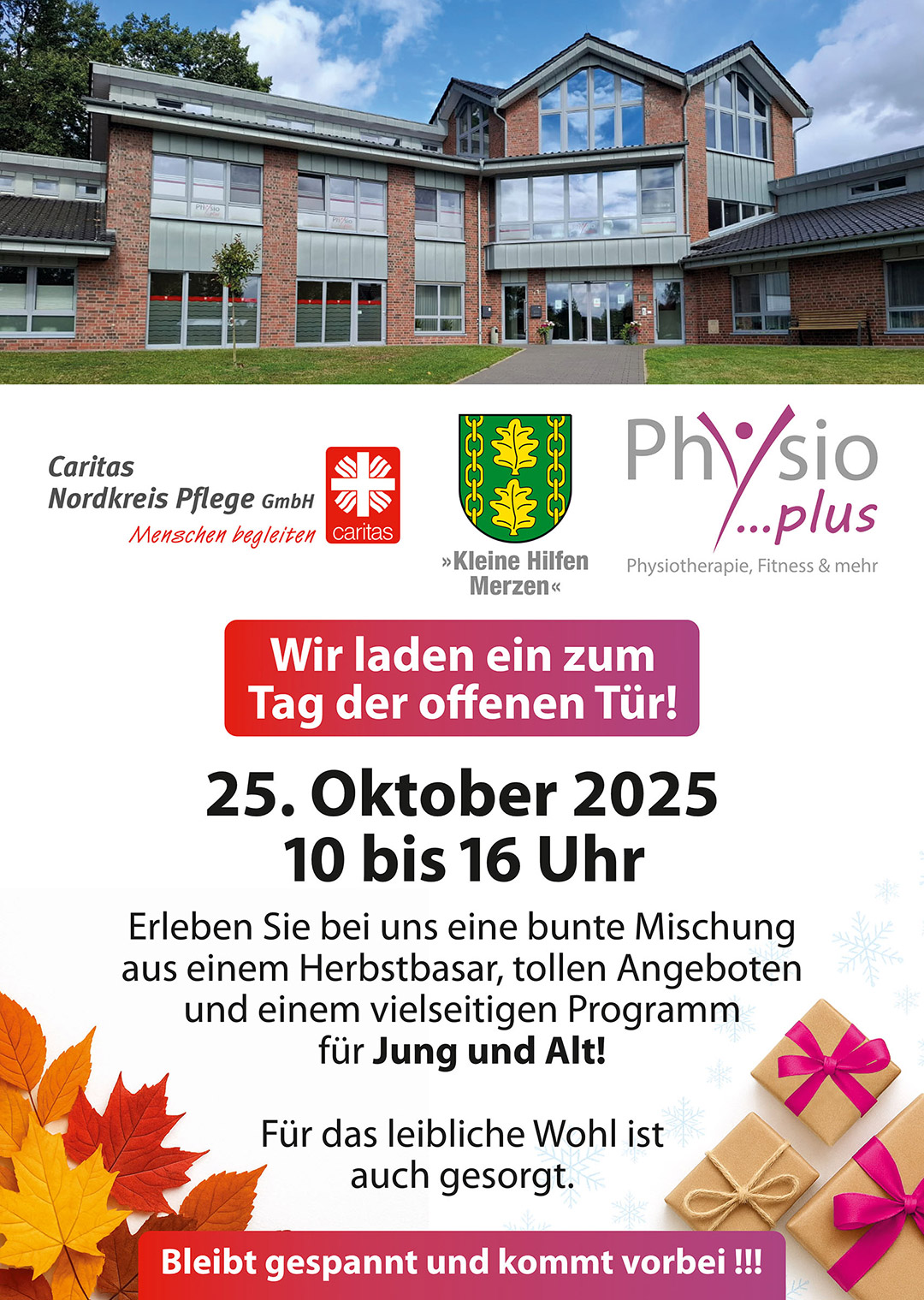 Werbung für den Tag der offenen Tür am 25. Oktober 2025 in Merzen